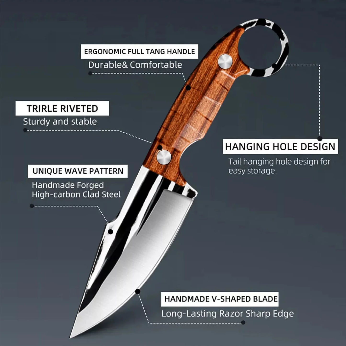 3PC Hand-Forged Steel Knife Set – Razor Precision. Built for Carnage.