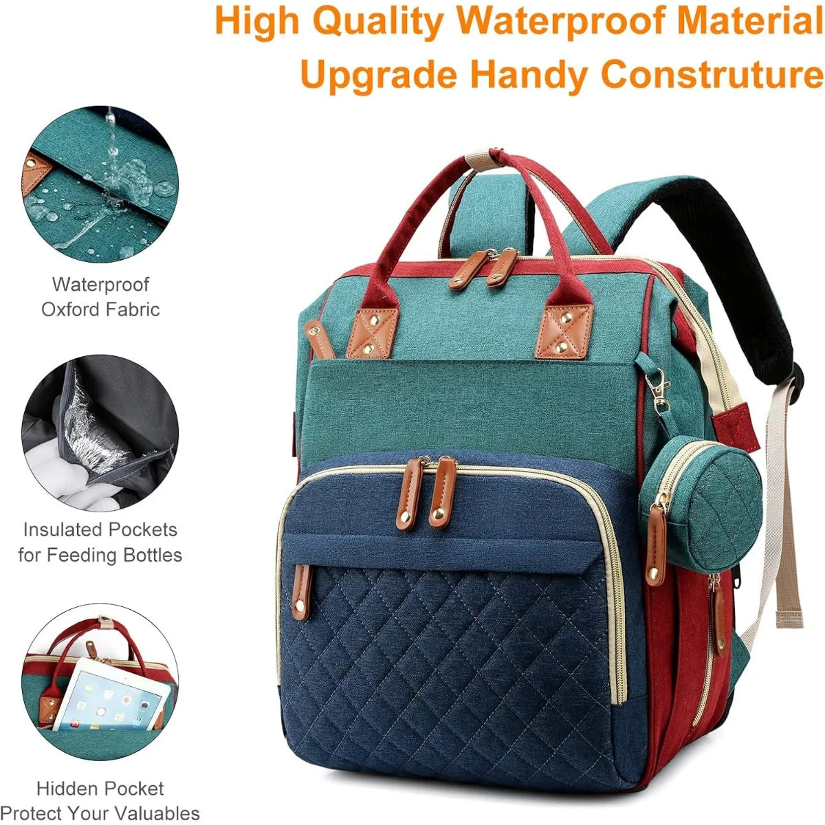 Ultimate Diaper Bag with Built-In Baby Bed – GearHack 3-in-1 Survival Pack