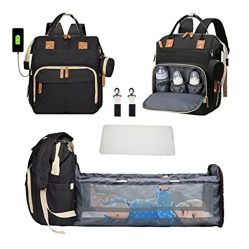 Ultimate Diaper Bag with Built-In Baby Bed – GearHack 3-in-1 Survival Pack