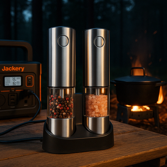 Electric Salt & Pepper Grinder Set – USB Rechargeable, Adjustable Coarseness