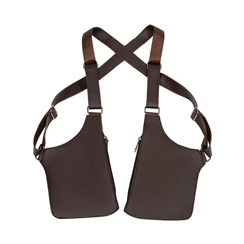Urban Raider Leather Chest Rig – Anti-Theft Holster Bag