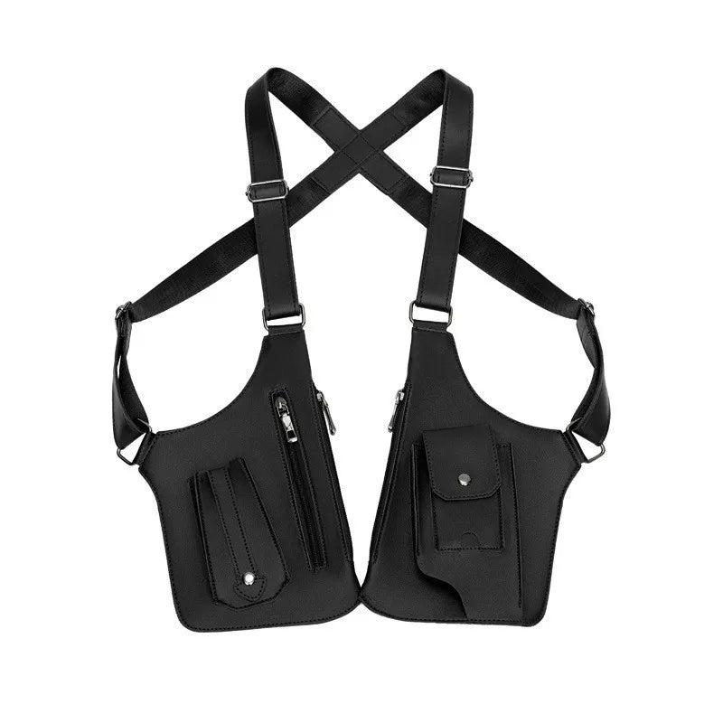 Urban Raider Leather Chest Rig – Anti-Theft Holster Bag