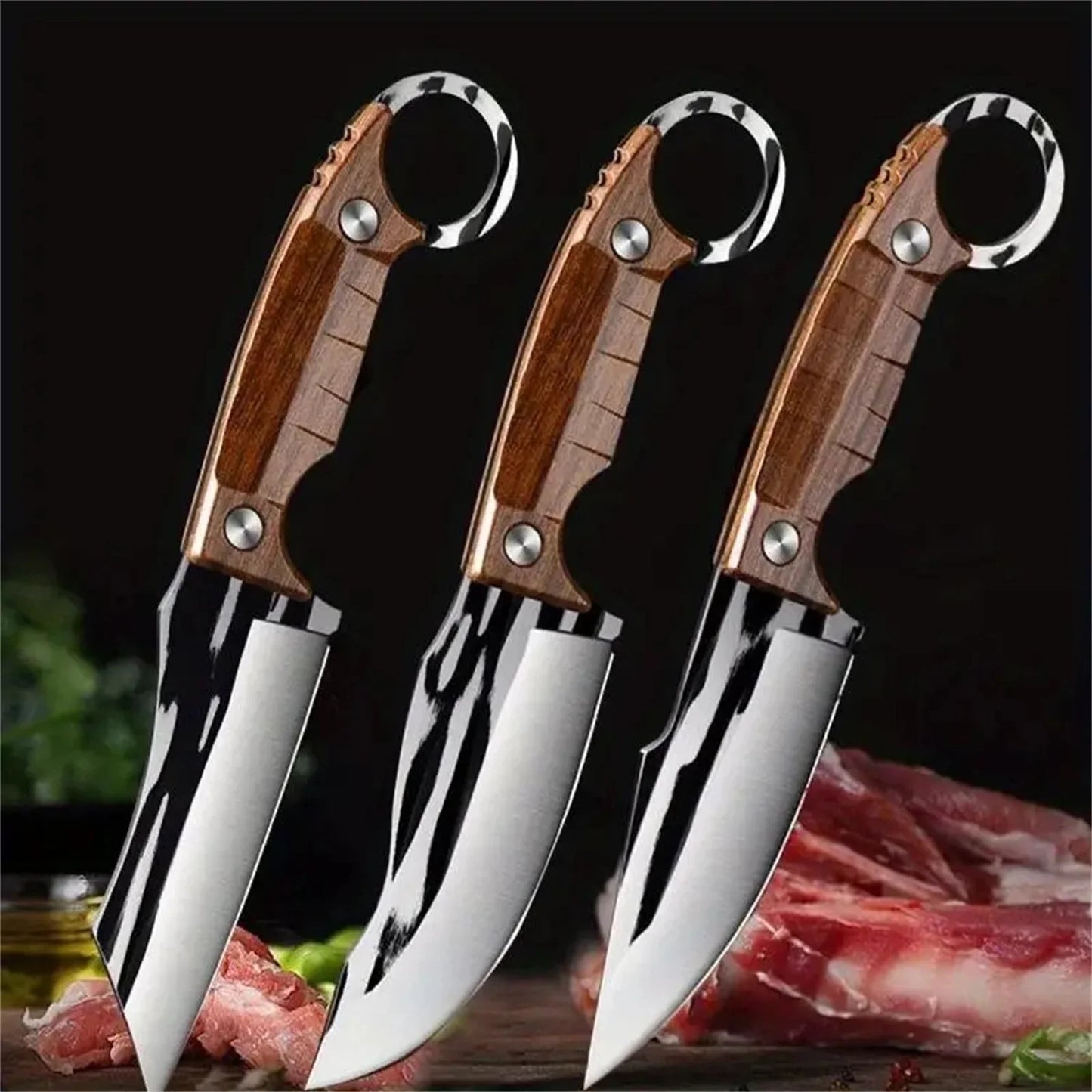 3PC Hand-Forged Steel Knife Set – Razor Precision. Built for Carnage.