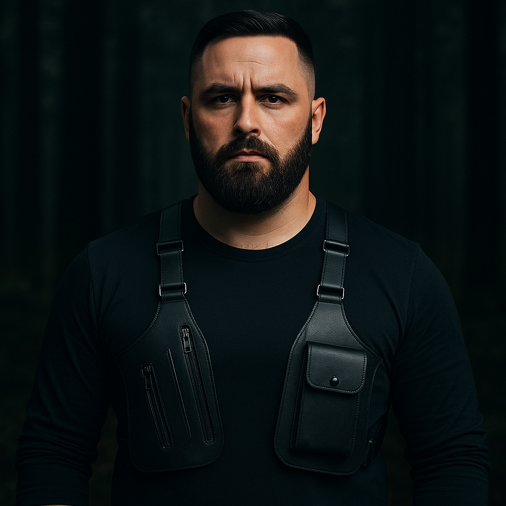 Urban Raider Leather Chest Rig – Anti-Theft Holster Bag